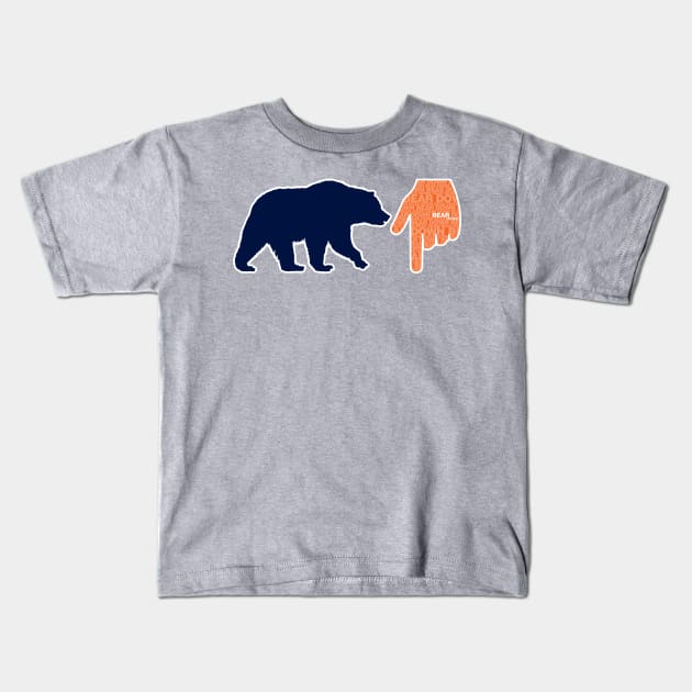 Bear Down Hand Kids T-Shirt by Kevinokev